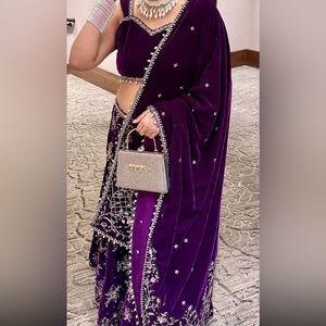 velvet lehengha (like new)